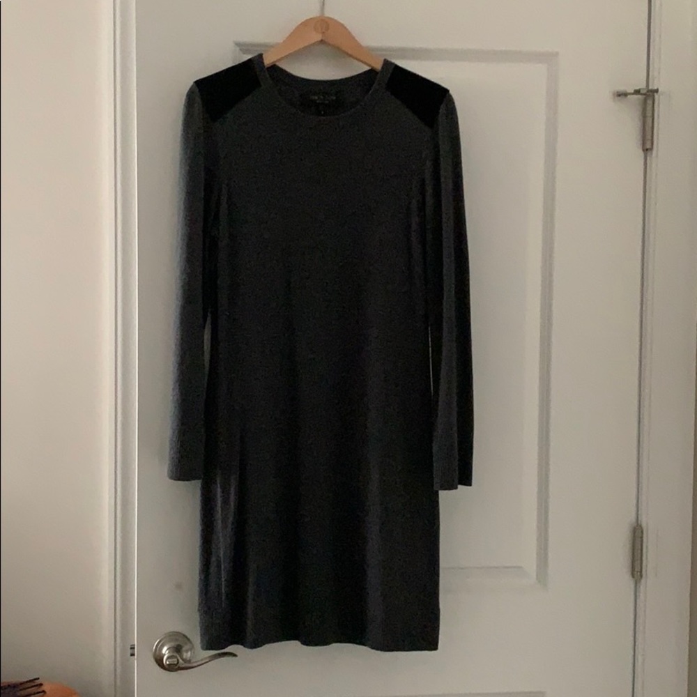 rag & bone grey sweater dress with black detailing